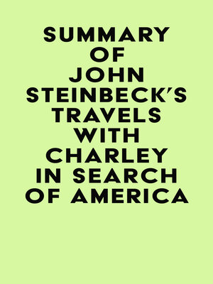 cover image of Summary of John Steinbeck's Travels with Charley in Search of America